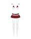 Эротический костюм школьницы с мини-юбкой Obsessive Schooly 5pcs costume L/XL, бело-красный, топ, юб SO7305 фото 5