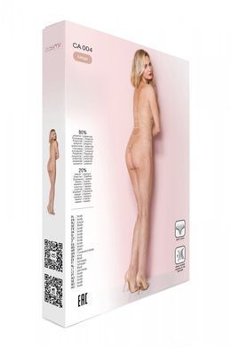 Телесный ажурный бодистокинг со сложным вертикальным плетением Casmir CA004 SO5330 фото