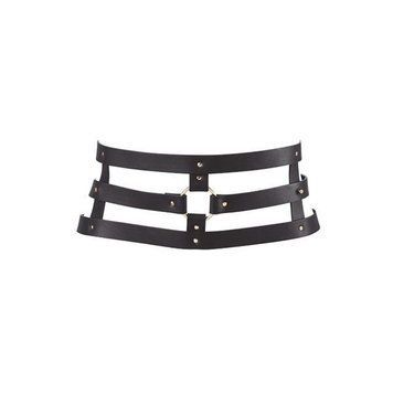 Портупея-пояс Bijoux Indiscrets MAZE - Wide Belt and Restraints Black, экокожа SO2680 фото