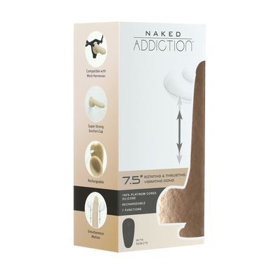 Фаллоимитатор с ротацией и пульсацией Naked ADDICTION The Freak 7,5&Prime; Rotating & Thrusting Vibrating SO5590 фото