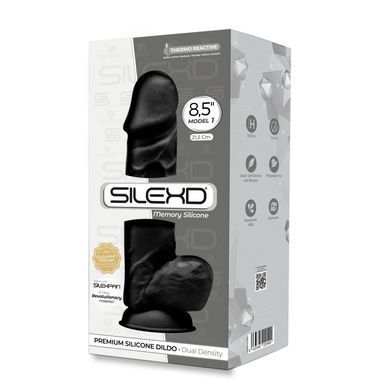 Фаллоимитатор SilexD Norman Black (MODEL 4 size 8.5in), двухслойный, силикон+Silexpan, диаметр 5см SO9922 фото