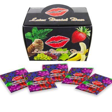 Набор латексных салфеток Latex Dental Dams Grape 100 шт SX1269 фото