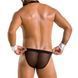 Комплект эротического мужского белья Passion 036 ALFRED S/M Black, трусы, воротник, манжеты SO7580 фото 2
