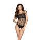 Бодистокинг Passion BS035 black, боди, имитация топа и трусиков PBS035B фото 1