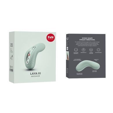 Накладной вибратор Fun Factory LAYA III sage green, эффект постукивания пальцем SX0917 фото