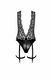 Боди Noir Handmade F297 Libido, M, черное, кружево, низ под латекс, открытый доступ, гартеры SX0220 фото 5