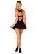 Сорочка бэби-долл с кружевом на груди Obsessive Donna Dream babydoll M/L Black, стринги SO8631 фото 7