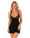 Сорочка бэби-долл с кружевом на груди Obsessive Donna Dream babydoll M/L Black, стринги SO8631 фото 1
