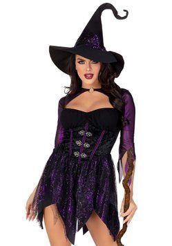 Костюм ведьмы Leg Avenue Mystical Witch S, платье, шляпа SO9184 фото