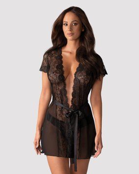 Пеньюар Obsessive Alluria peignoir & thong S/M SX1124 фото