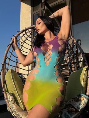 Платье Leg Avenue Seamless Ombre Faux Lace Up Mini Dress One Size Ocean SX2775 фото