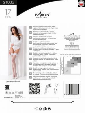 Чулки ST005 5 bianco - Passion PS23647 фото