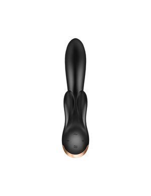 Смарт вибратор-кролик с двойным отростком Satisfyer Double Flex Black SO6094 фото