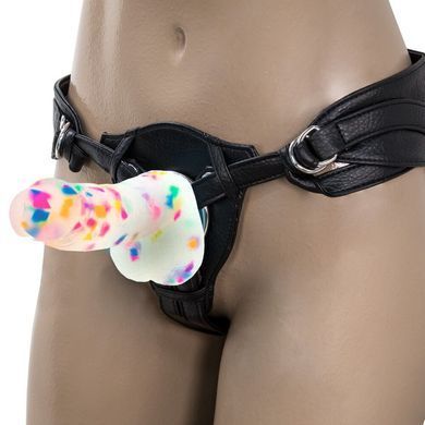 Фаллоимитатор с конфетти ADDICTION - PARTY MARTY 7.5&Prime; - FROST & CONFETTI, 19 см, силикон SO4532 фото