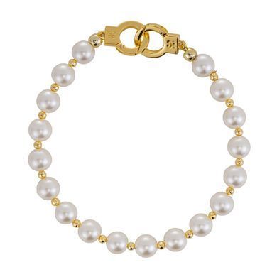 Жемчужные наручники и поножи LOCKINK Pearl Handcuffs & Anklecuffs SX0909 фото