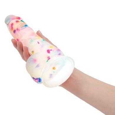 Фаллоимитатор с конфетти ADDICTION - PARTY MARTY 7.5&Prime; - FROST & CONFETTI, 19 см, силикон SO4532 фото
