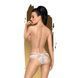 Трусики-бикини Penthouse Catch Me M/L White, кружево, узкие ремешки, вырезы на ягодицах, бантик SO6487 фото 2