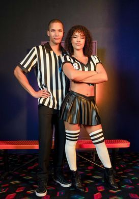 Костюм рефери Leg Avenue Time Out Referee XS, кроп-топ, юбка, свисток SO9190 фото