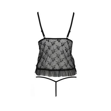 Боди монокини с открытой грудью Passion JUSTINA BODY XXL/XXXL, black EL15403 фото