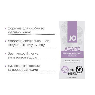 Набор лубрикантов Foil Display Box &ndash; JO Agape Lubricant &ndash; 12 x 10ml SO6766 фото