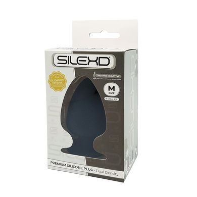Анальная пробка SilexD (Model 1 size M) двухслойная, силикон+Silexpan, диаметр 6,2 см SO5552 фото