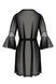 Пеньюар Passion LEAFA PEIGNOIR black S/M, длина чуть выше колена, широкие рукава, завязывается на пояс SX0507 фото 4