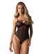 Боди Obsessive Novenes teddy, XS/S, прозрачное, чашки на косточках, декор в виде лент SX0610 фото 1
