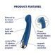 Вибратор с ротацией Satisfyer Spinning G-Spot 1 Blue, плоская площадка для стимуляции точки G SX0556 фото 7