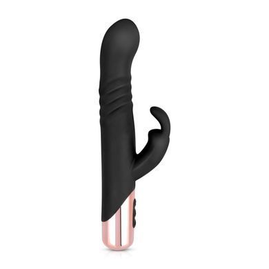Вибратор-кролик Rosy Gold - Rabbit Vibrator with thrusting function - Black SX3069 фото