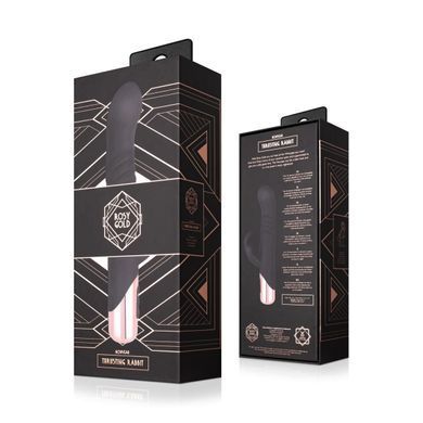 Вибратор-кролик Rosy Gold - Rabbit Vibrator with thrusting function - Black SX3069 фото