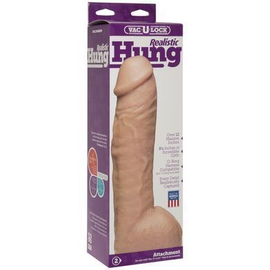 Фаллоимитатор Doc Johnson Realistic Hung - Vanilla, Vac-U-Lock, диаметр 7 см SO4540 фото