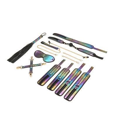 БДСМ-набор Liebe Seele Vivid Rainbow 8 Pieces Set, 8 аксессуаров, экокожа на бархатной основе SO9504 фото