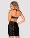 Платье под змеиную кожу Obsessive Vivianty dress M/L, черное SO7314 фото 2