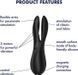 Клиторальный вибратор Satisfyer Threesome 2 Black, 3 гибких пальчика, 3 мотора SX1214 фото 6