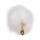 Металлическая анальная пробка Лисий хвост LOCKINK SEVANDA White Fox-Tail Anal Rose-shape Plug SX0866 фото 7