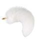 Металлическая анальная пробка Лисий хвост LOCKINK SEVANDA White Fox-Tail Anal Rose-shape Plug SX0866 фото 2