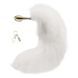 Металлическая анальная пробка Лисий хвост LOCKINK SEVANDA White Fox-Tail Anal Rose-shape Plug SX0866 фото 4