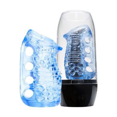 Мастурбатор Fleshlight Fleshskins Grip Blue Ice, надежная фиксация на руке, отлично для пар и минета F16623 фото