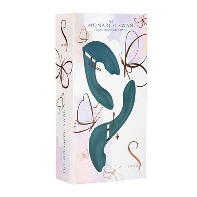 Многофункциональный вибратор с вакуумной стимуляцией Swan The Monarch Teal SO8905 фото