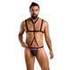 Комплект мужского белья из стреп Passion 039 SET ANDREW S/M Black, стринги, шлейка SO7589 фото 3