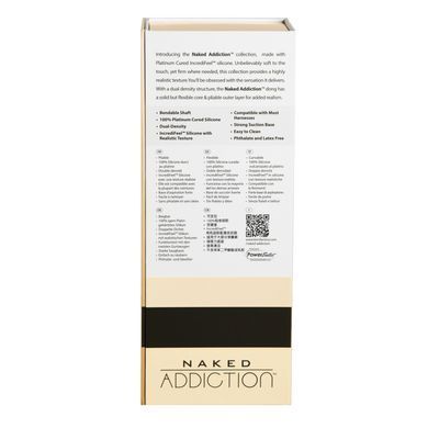 Фаллоимитатор Naked Addiction &mdash; 9&Prime; Silicone Dual Density Bendable Dildo Vanilla, вибропуля в подарок SO8906 фото