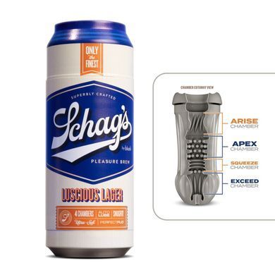 Мастурбатор &ndash; банка пива Blush Schag's Luscious Lager Masturbator Frosted, самосмазывающийся, вакуум SO8840 фото