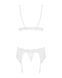 Кружевной комплект белья Obsessive 810-SEG-1 L/XL White, бюстгальтер, стринги, пояс для чулок SO7166 фото 6